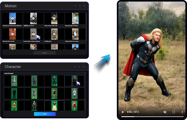 Crie Vídeos de Troca de Corpo IA Usando Modelos